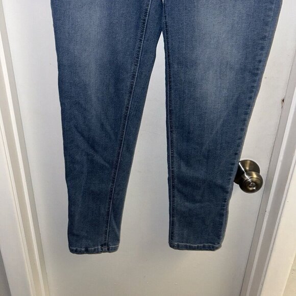Democracy Ab Medium Wash Straight Leg High Rise Comfort Waist Blue Jeans Size 8 - Picture 4 of 10